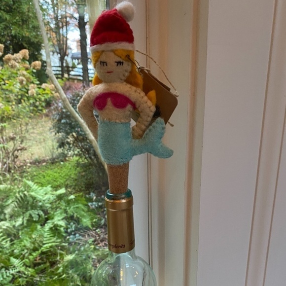 Mud Pie Felted Sea Christmas Wine Stopper - Picture 4 of 6